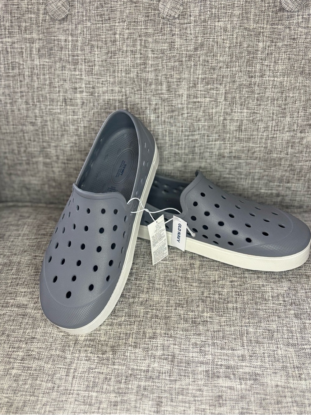 NWT -Old Navy Kid’s Gray Perforated Slip-On shoes